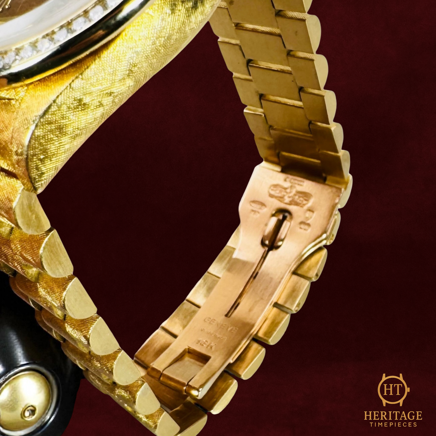 Rolex Day-Date 36 ‘Burlwood Dial – Yellow Gold’ – Reference 18038