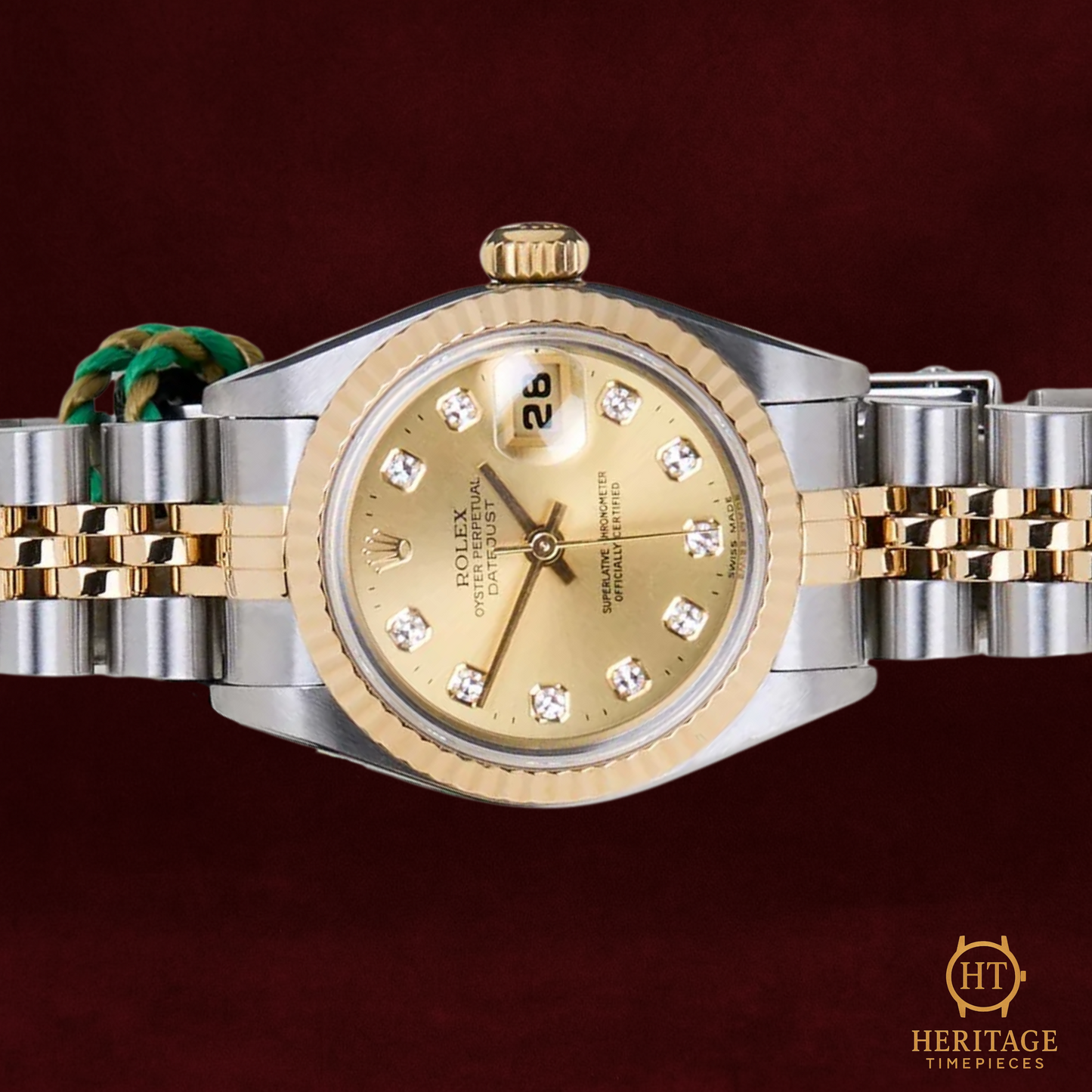 Rolex Datejust 26 'Champagne Diamond Dial - Jubilee' (woman) - Reference 69173 (1999)