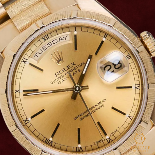 Rolex Day-Date 36 ‘Champagne Dial – Bark Finish’ – Reference 18248 (1991)