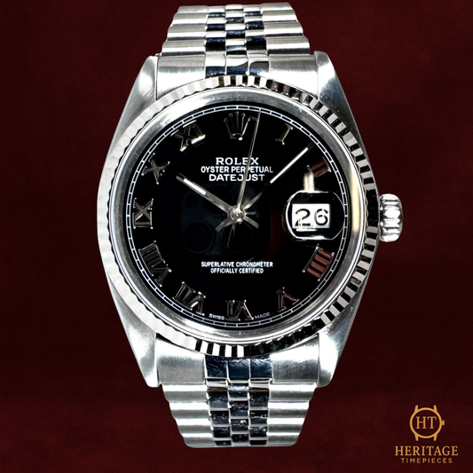 Rolex Datejust 36 ‘Black Roman Dial’ – Reference 16014