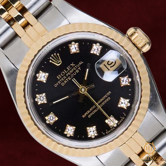 Rolex Datejust 26 'Black Diamond Dial Jubilee' - Reference 69173 (1990)