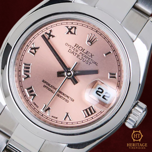 Rolex Datejust ’Pink Roman Sunray Dial – Ladies’ Oyster Classic’ – Reference 179160 (2006)