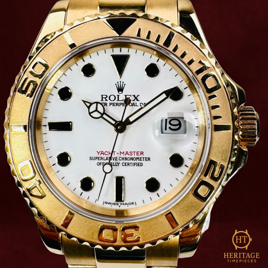 Rolex Yacht-Master '18k Yellow Gold, White Dial' - Reference 16628 (2001)