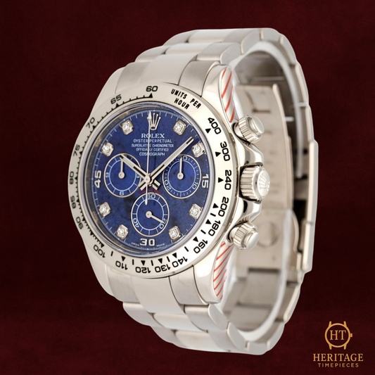 Rolex Cosmograph Daytona ‘White Gold – Sodalite Diamond Dial’ – Reference 116509 (2008 / Factory Revision 2022)