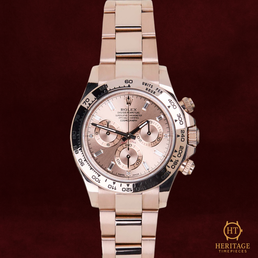 Rolex Cosmograph Daytona ‘Sundust Baguette Diamond Dial, Everose Gold’ – Reference 116505 (2019)