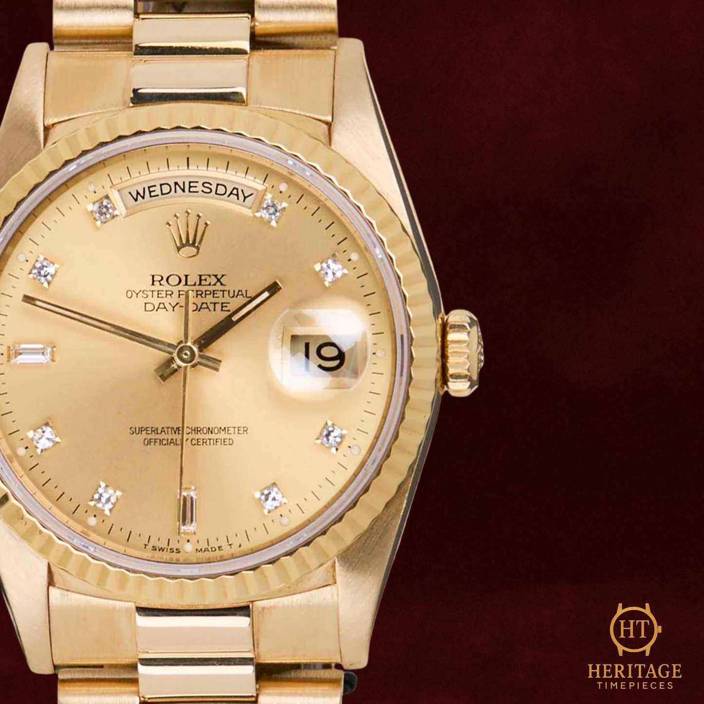 Rolex Day-Date 36 “Champagne Diamond Dial” – Reference 18238 (March 1996) ST