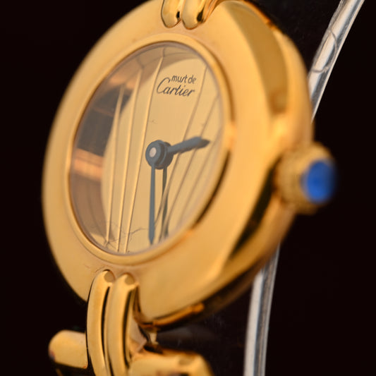 Cartier “Must de Cartier” Rivoli Vermeil – Reference 590002 (c. 1990s)(woman)