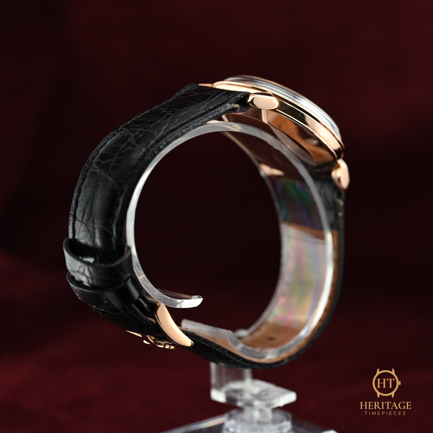 Omega “Honeycomb Dial” – Reference 2709 (c. 1954, Calibre 354 Automatic, 18 kt Rose Gold)