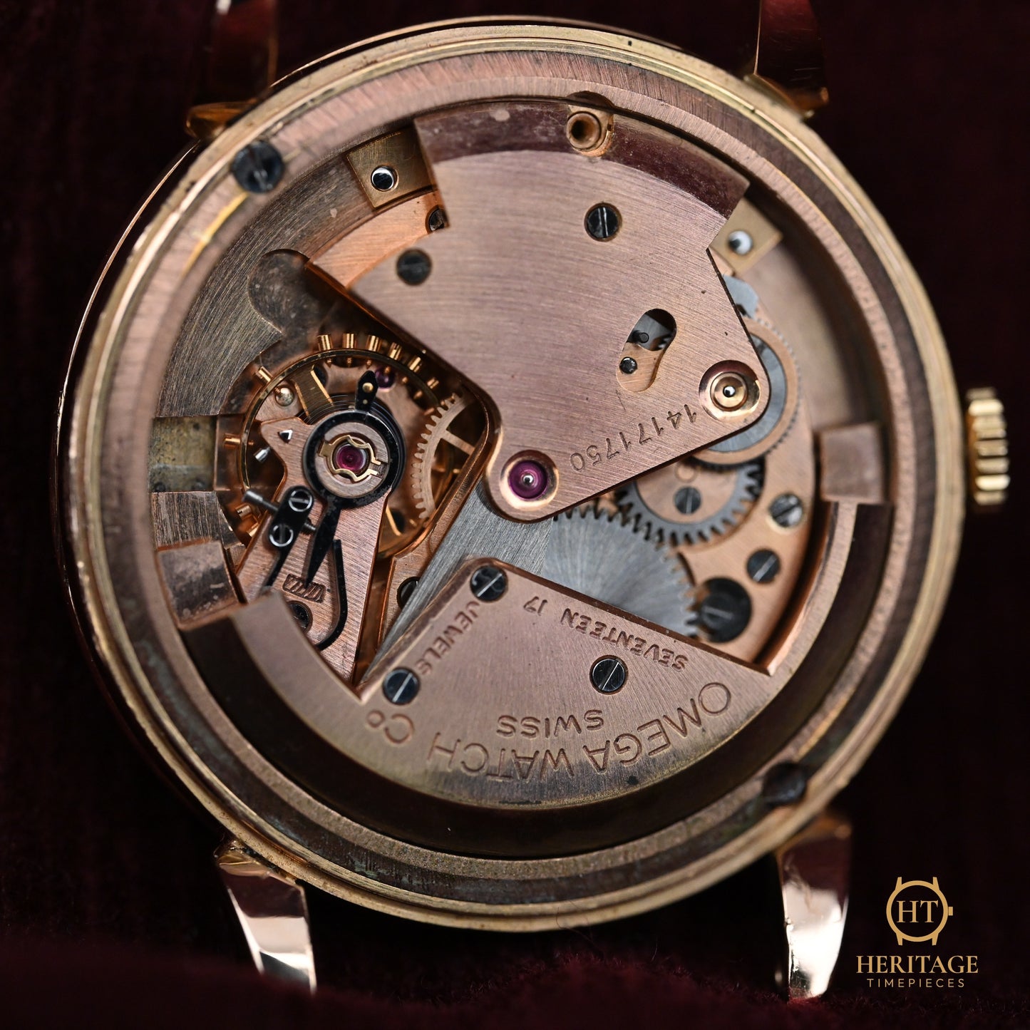 Omega “Honeycomb Dial” – Reference 2709 (c. 1954, Calibre 354 Automatic, 18 kt Rose Gold)