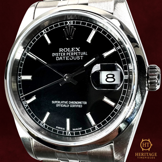 Rolex Datejust 36 – Black Dial – Reference 16200 (2004)