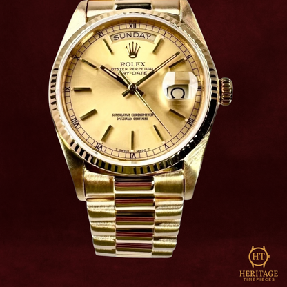 Rolex Day-Date 36 – Yellow Gold President – Reference 18038