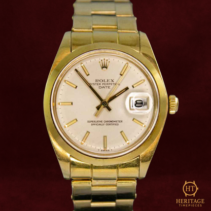 Rolex Oyster Perpetual Date ‘Champagne Dial – Yellow Gold’ – Reference 1500 (1977)