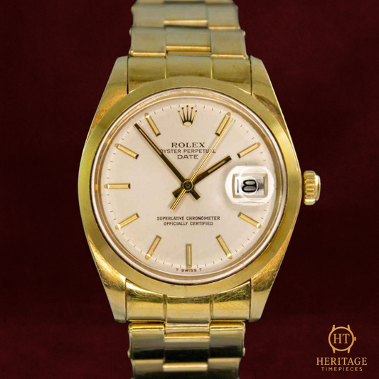 Rolex Oyster Perpetual Date ‘Champagne Dial – Yellow Gold’ – Reference 1500 (1977)