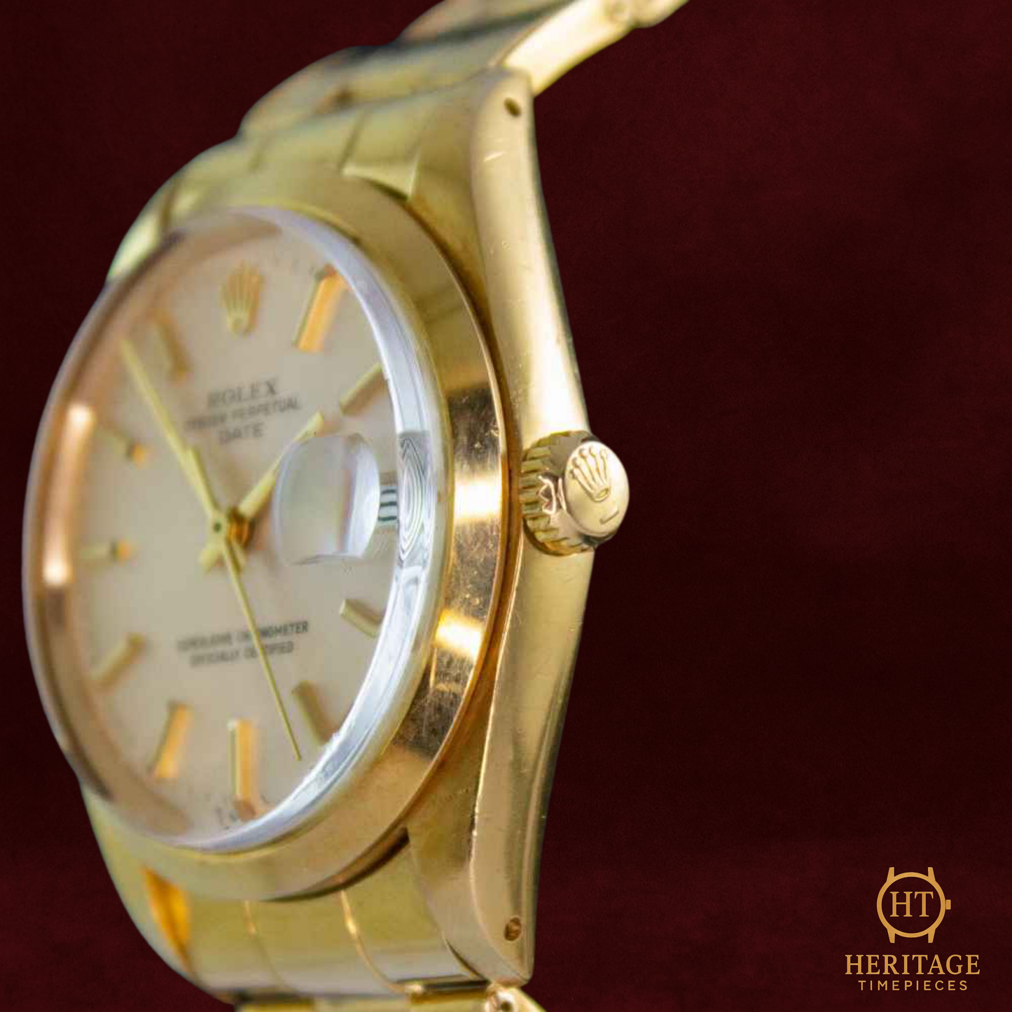 Rolex Oyster Perpetual Date ‘Champagne Dial – Yellow Gold’ – Reference 1500 (1977)