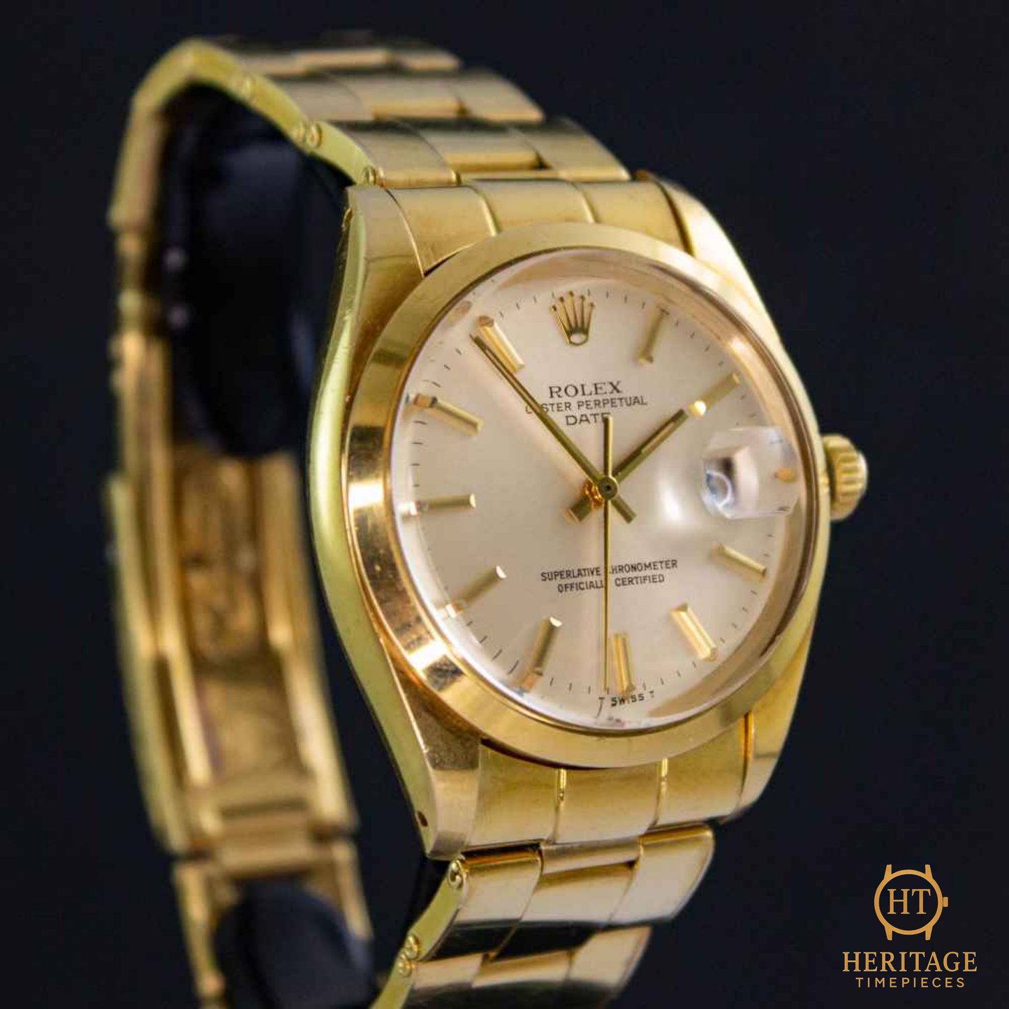 Rolex Oyster Perpetual Date ‘Champagne Dial – Yellow Gold’ – Reference 1500 (1977)