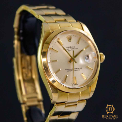 Rolex Oyster Perpetual Date ‘Champagne Dial – Yellow Gold’ – Reference 1500 (1977)