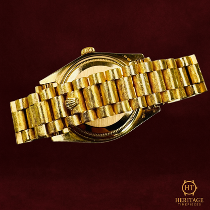 Rolex Day-Date 36 ‘Burlwood Dial – Yellow Gold’ – Reference 18038
