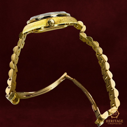 Rolex Day-Date 36 ‘Burlwood Dial – Yellow Gold’ – Reference 18038