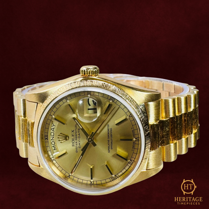 Rolex Day-Date 36 ‘Bark Finish’ – President Bracelet – Reference 18078