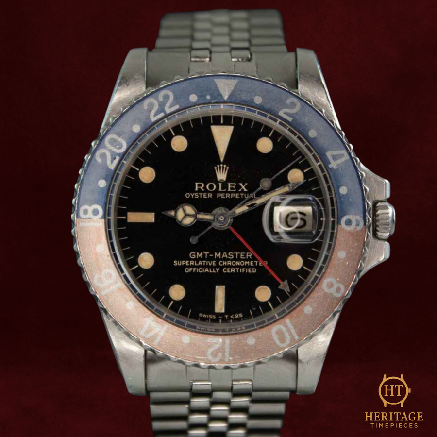 Rolex GMT-Master ‘Pepsi Bezel – Gilt Dial’ – Reference 1675 (1966) RE