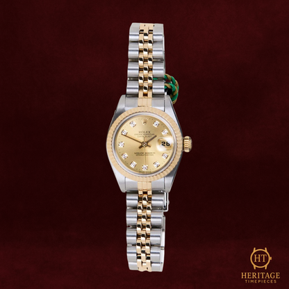 Rolex Datejust 26 'Champagne Diamond Dial - Jubilee' (woman) - Reference 69173 (1999)