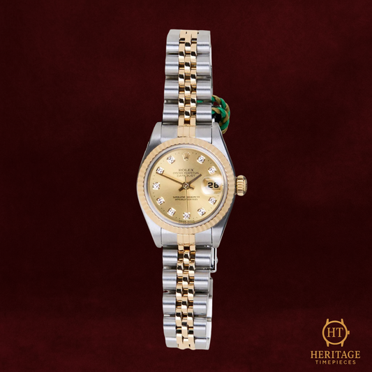Rolex Datejust 26 'Champagne Diamond Dial - Jubilee' (woman) - Reference 69173 (1999)