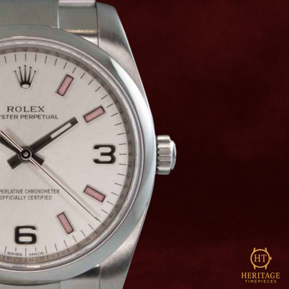 Rolex Oyster Perpetual 34 ‘Silver Dial – Stainless Steel’ – Reference 114200