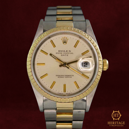 Rolex Oyster Perpetual Date 34 “Champagne Dial” – Reference 15223 (1989) RE
