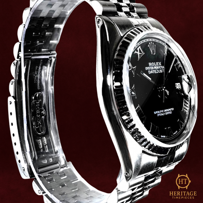 Rolex Datejust 36 'Black Dial – Silver Roman Markers' – Reference 16014 (c.1979)