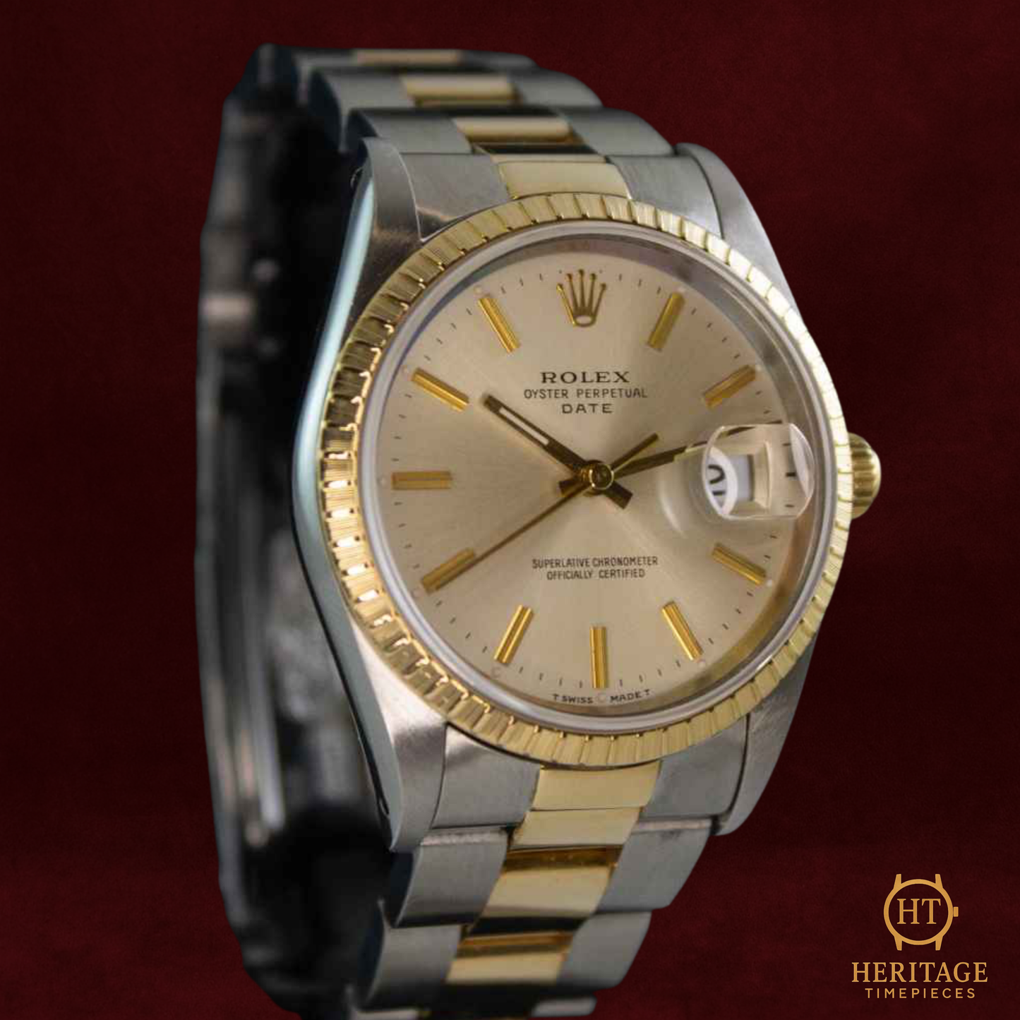 Rolex Oyster Perpetual Date 34 “Champagne Dial” – Reference 15223 (1989) RE