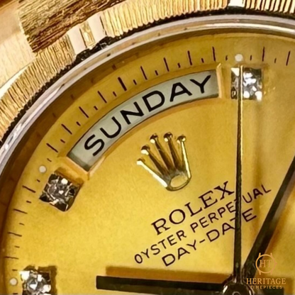 Rolex Day-Date 36 ‘Champagne Diamond Bark President’ - Reference 18248 (1990)