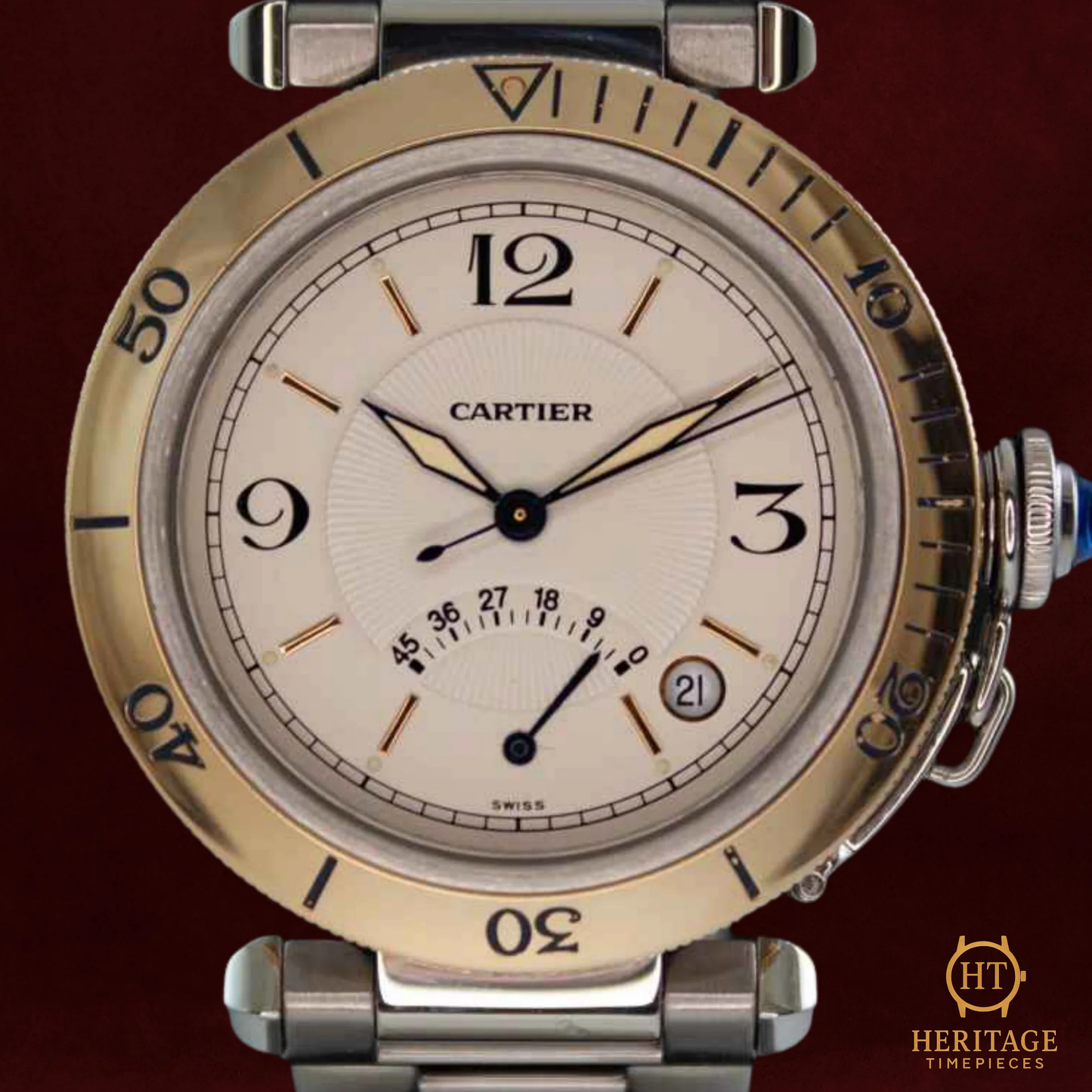 Cartier Pasha Power Reserve ‘Steel & Gold – Silver Dial’ – Reference 1033 (1995)