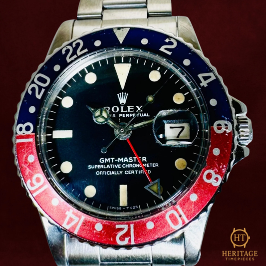 Rolex GMT-Master (Mark I “Long E” Pepsi Bezel) - Reference 1675 (c.1970s)