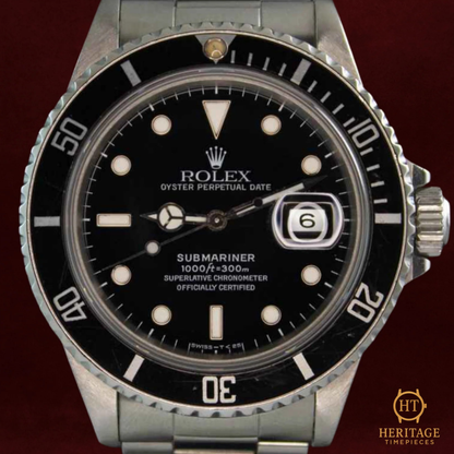 Rolex Submariner Date ‘Stainless Steel – Black Dial’ – Reference 168000 (1988)