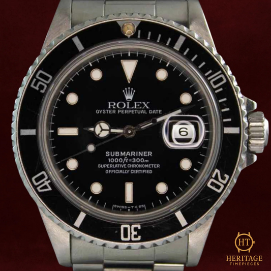 Rolex Submariner Date ‘Stainless Steel – Black Dial’ – Reference 168000 (1988)