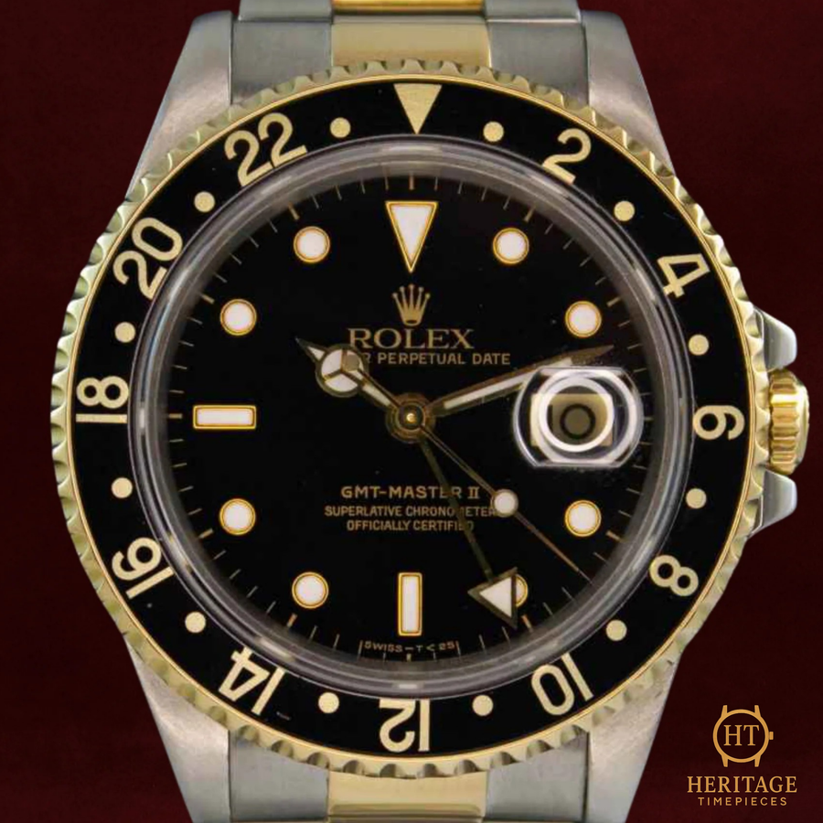 Rolex GMT-Master II ‘Steel & Yellow Gold – Black Dial’ – Reference 16713 (1991) RE