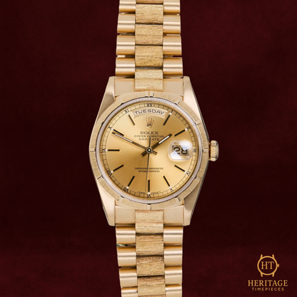 Rolex Day-Date 36 ‘Champagne Dial – Bark Finish’ – Reference 18248 (1991)