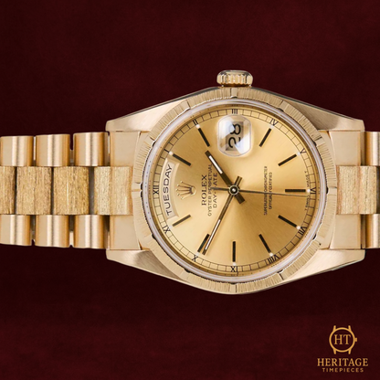 Rolex Day-Date 36 ‘Champagne Dial – Bark Finish’ – Reference 18248 (1991)