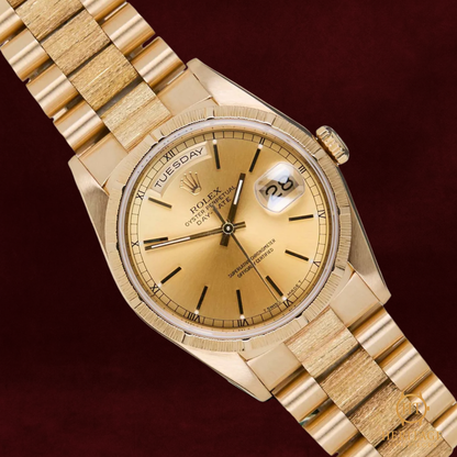 Rolex Day-Date 36 ‘Champagne Dial – Bark Finish’ – Reference 18248 (1991)