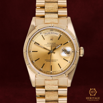 Rolex Day-Date 36 ‘Champagne Dial – Bark Finish’ – Reference 18248 (1991)