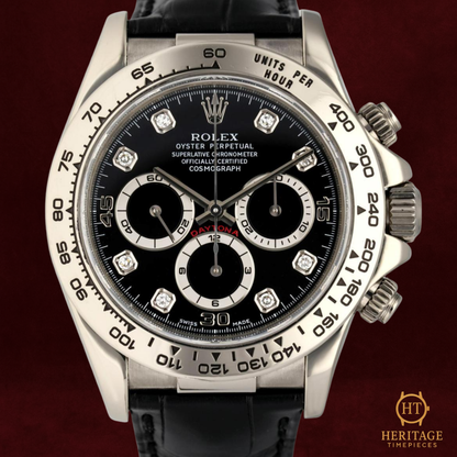 Rolex Cosmograph Daytona ‘Zenith Movement – White Gold / Diamond Index Dial’ – Reference 16519 (1999)