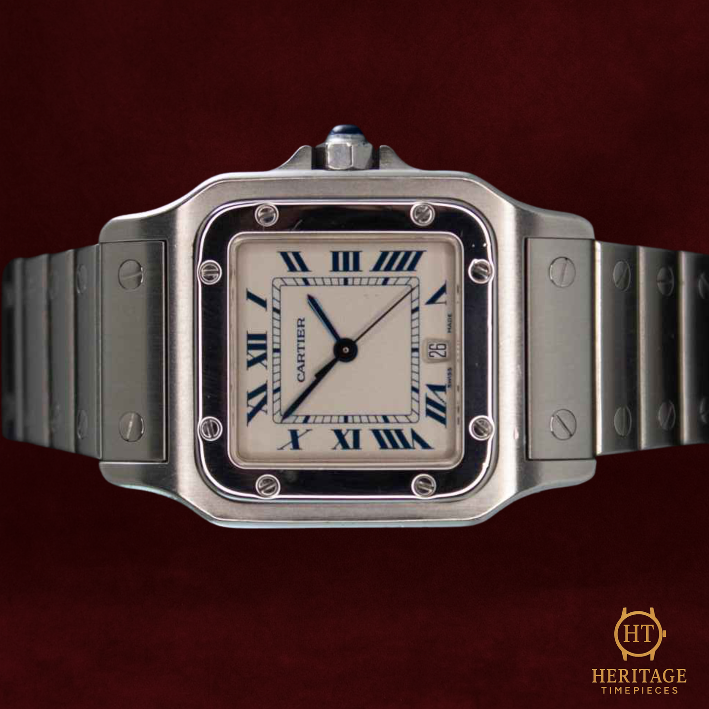 Cartier Santos ‘Steel – White Roman Dial’ – Reference 1564