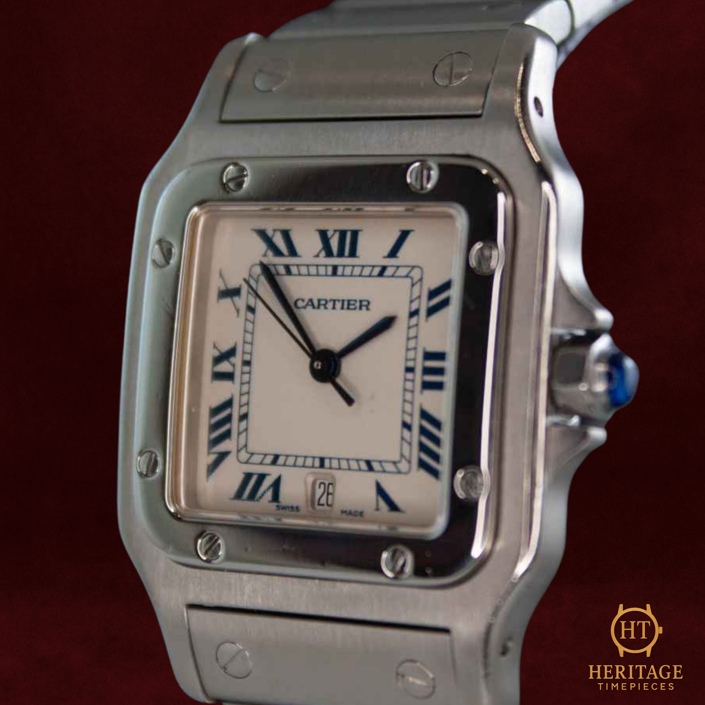 Cartier Santos ‘Steel – White Roman Dial’ – Reference 1564
