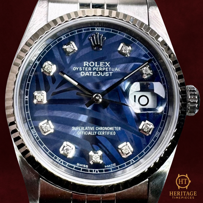 Rolex Datejust 36 ‘Blue Motif Diamond Dial’ – Reference 16234