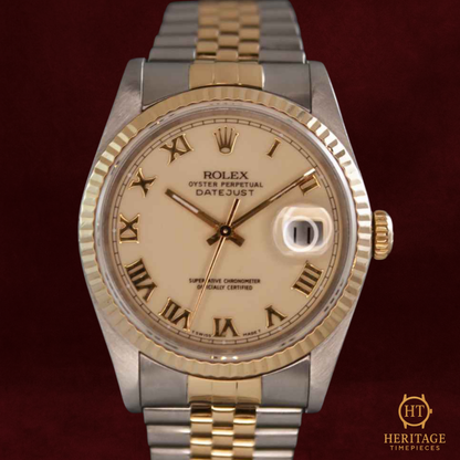 Rolex Datejust 36 ‘Steel & Yellow Gold – Custom Dial’ – Reference 16233 (1990)