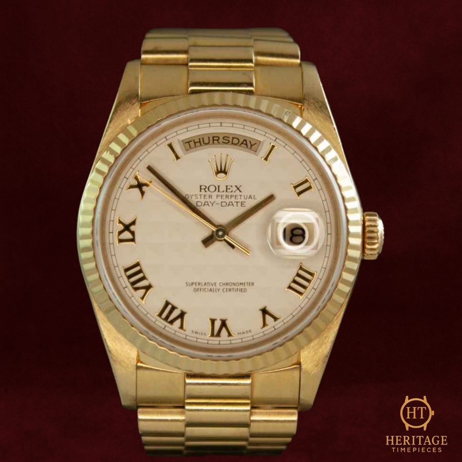 Rolex Day-Date ‘Yellow Gold – Custom Dial’ – Reference 18238 (1989) RE