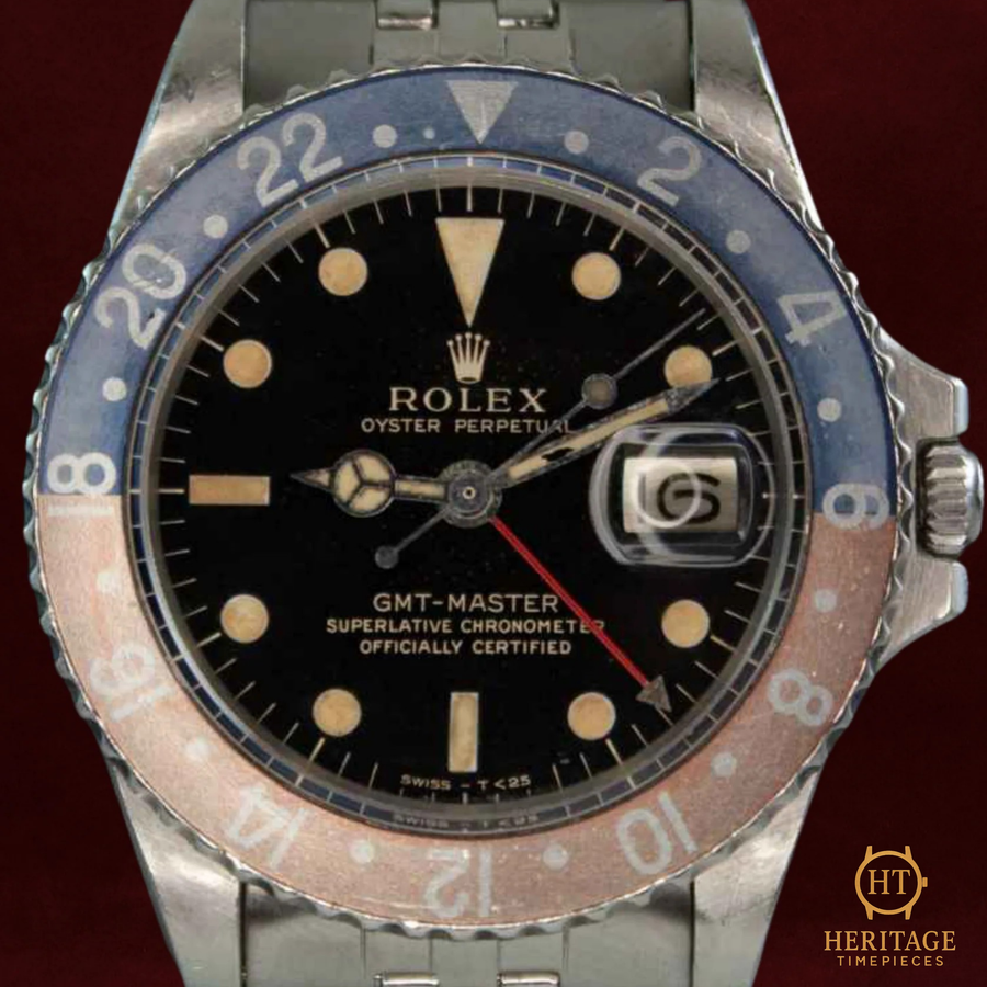 Rolex GMT-Master ‘Pepsi Bezel – Gilt Dial’ – Reference 1675 (1966) RE