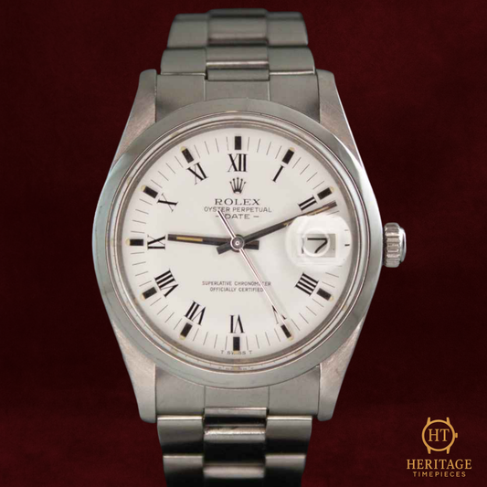 Rolex Date ‘Stainless Steel – White Dial’ – Reference 15000 (1982)