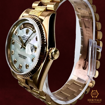 Rolex Day-Date 36 ‘Bark Finish MOP Diamond Dial’ - Reference 18078 (1980)