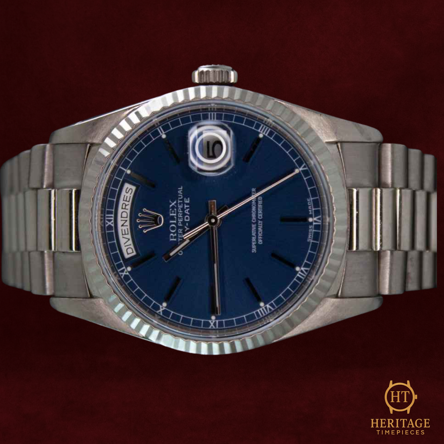 Rolex Day-Date ‘White Gold – Blue Dial’ – Reference 18239 (1996)